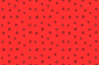 Çiçeksiz, güzel bir geçmişi var. Turuncu, kahverengi ve kırmızı renkte bir sürü çiçek. Elle çizilmiş pürüzsüz desen.