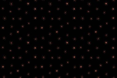 Bir sürü çiçek buketi olan hoş, pürüzsüz bir desen. Bir sürü çiçek turuncu, kahverengi ve kırmızı renklerde..