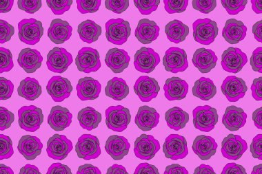 Pembe ve mor renklerde suluboya çizilmiş güzel çiçekler. Tropikal renksiz desen. Kusursuz çiçek arkaplanı.