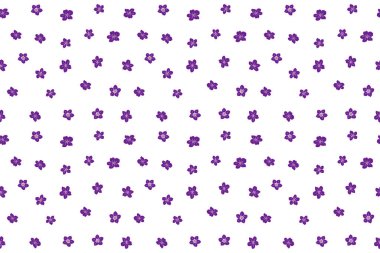 Kusursuz, soyut el fırça darbesi çiçek desenli doku. Mor, pembe ve mor renkli basit modern simge baskısı.