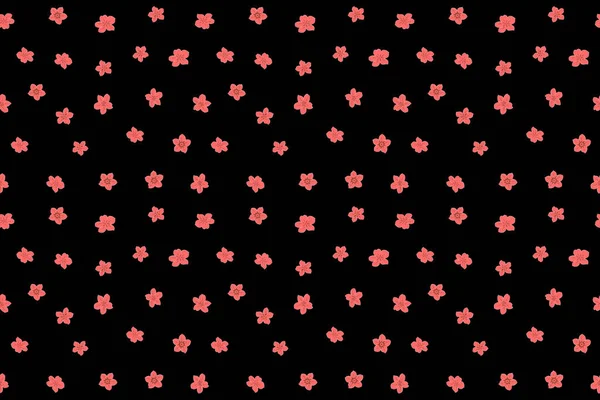 Симпатичный Безморщинистый Цветочный Узор Маленьком Цветке Бесшовный Рисунок Коричневого Розового — стоковое фото