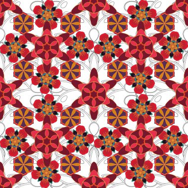 Zarif Mutlu Noeller ya da kırmızı, mavi ve pembe süslemeli kusursuz 2020 yılı kutlu olsun. Vektör illüstrasyonu.