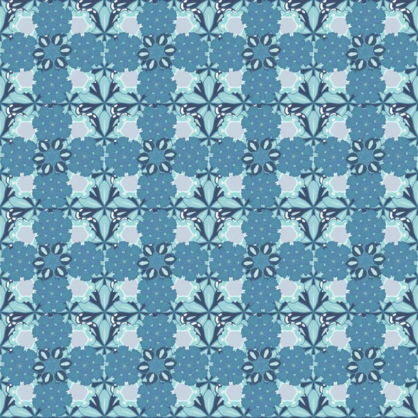青い要素を持つベクトルシームレスパターン モトリー グリッド — ストックベクタ