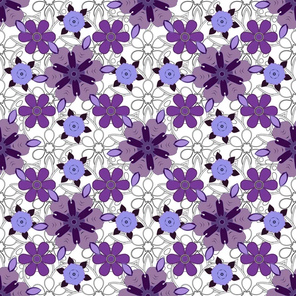 Nahtloses Muster Violetten Lila Und Blauen Farben Islamisches Vektordesign Orientalisches — Stockvektor