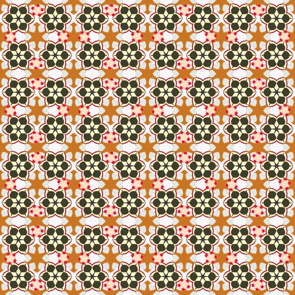 Raster Patrón Ditsy Con Hojas Primavera Verano Colorido Fondo Floral — Vector de stock