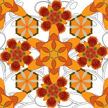 Doğu tarzında mavi, turuncu ve yeşil ızgara. Doğu karışık İslami kart geçmişi. Tasarım için vektörsüz ögeler.