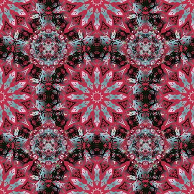 Soyut kış karalamalarıyla el çizimi. Gri, pembe ve kahverengi kar taneleri posteri. Vector Mutlu Noeller ve Mutlu Yıllar mektupları..