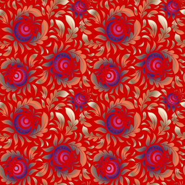 El yapımı etnik doku, hayal gücünün uçuşu. Vektör çizimi. Bej, mor ve kırmızı renklerde kusursuz soyut kabile deseni.