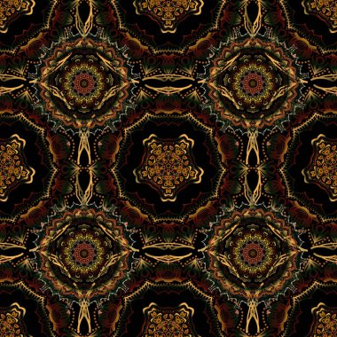 Kusursuz kumaş deseni, klasik duvar kağıdı, arka plan. Süslü sınır. Vektörsüz desen.