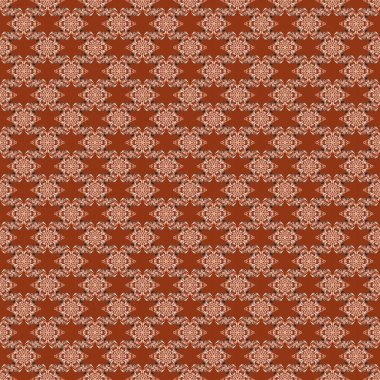 Güzel vektör kırmızı, turuncu ve kahverengi kar taneleri. İllüzyon. Kar taneleri, kar yağışı. Düşen Noel stilize kar taneleri.