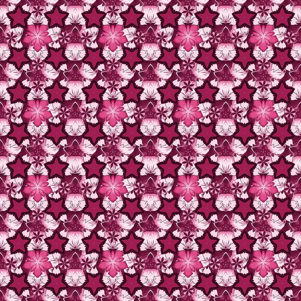 Motif Sans Couture Avec Des Fleurs Été Décoratives Couleurs Rose — Image vectorielle