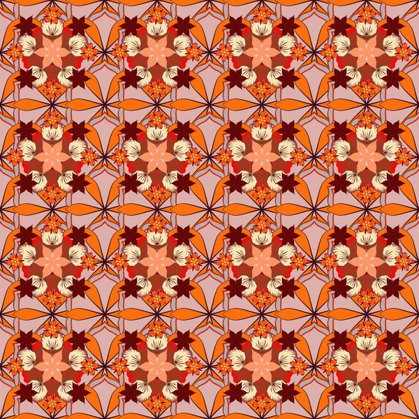 Petites Fleurs Pour Conception Tissu Robe Papier Peint Papier Impression — Image vectorielle
