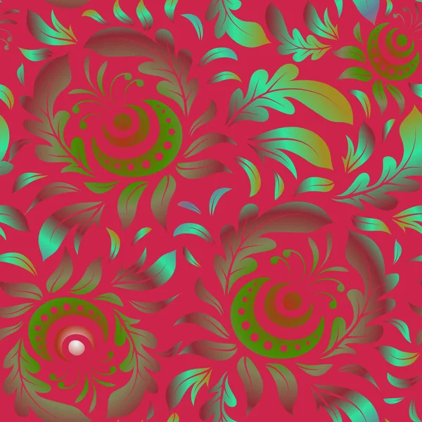 Ornement Géométrique Abstrait Rouge Vert Rose Peut Être Utilisé Pour — Image vectorielle