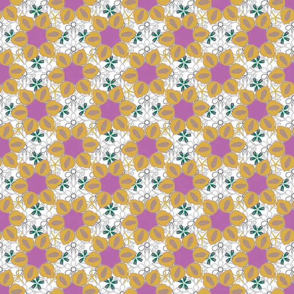 Muchas Flores Lindas Estilo Ditsy Patrón Sin Costuras Flores Vectoriales — Archivo Imágenes Vectoriales