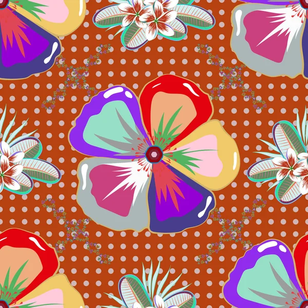 Fondo Flores Abstracto Vectorial Bonito Estampado Floral Con Flores Pequeñas — Vector de stock