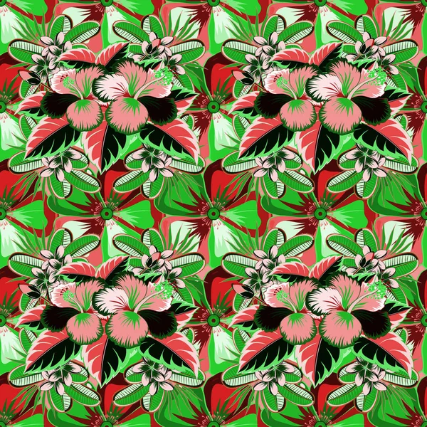 Texture Fond Papier Peint Thème Floral Modèle Sans Couture Vectoriel — Image vectorielle