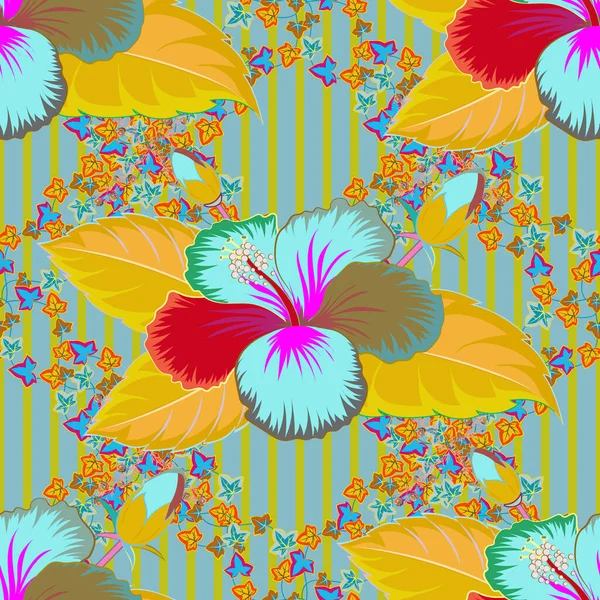 Illustration Vectorielle Fleurs Motif Sans Couture Avec Motif Floral Motif — Image vectorielle