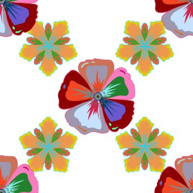 Web sayfaları, düğün davetiyeleri, tekstil, duvar kağıtları için vektör romantik arka plan. Mavi, turuncu ve yeşil renklerde suluboya deseni.