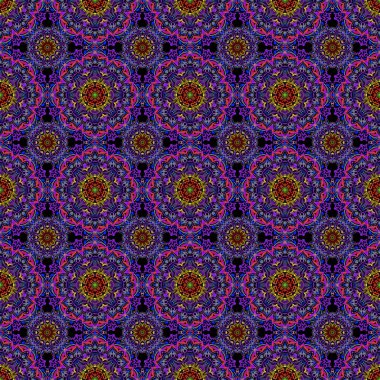 Kusursuz bir arka plan. Renkli desenler antika. Çiçek süsü..