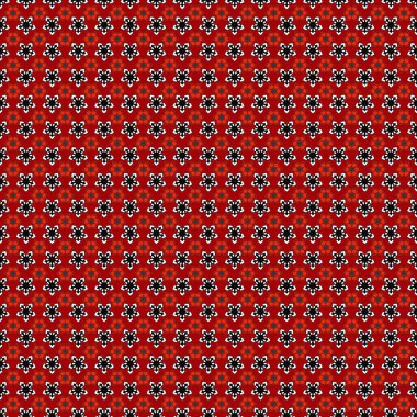 Vektör çizimi. Pembe, kırmızı ve gri elementlerin biçimlendirilmiş kusursuz dokusu.