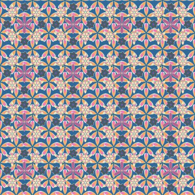 Sarı, pembe ve mavi renklerde kusursuz desen. Güzel suluboya çiçekler, parlak tablolar ilham verici çiçek desenleri..