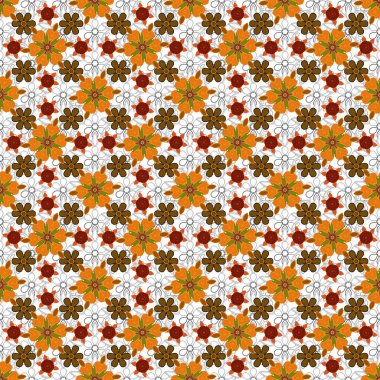 Bej, kahverengi ve turuncu elementli vektör lüks çizim. Pırıl pırıl parlayan desen.