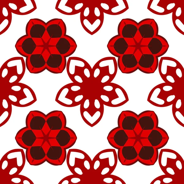 Patrón Sin Costuras Con Rejilla Azul Roja Rosa Composición Cuadrada — Archivo Imágenes Vectoriales