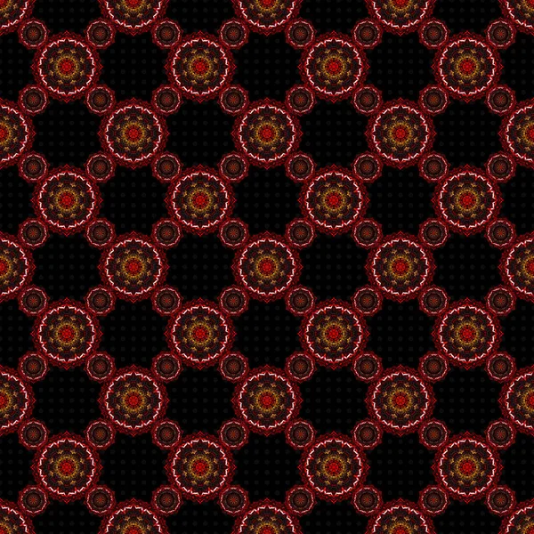 Векторный Бесшовный Цветочный Узор Красного Коричневого Цветов Дизайна Текстиля Одежды — стоковый вектор