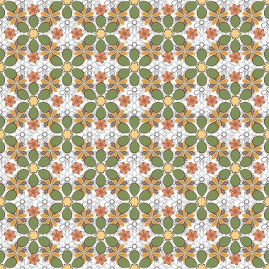 Yeşil, bej ve gri elementlerle kusursuz desen. Noel kartları, dekorasyon, menüler, ağ, afişler ve şarap ve tatillerle ilgili tasarımlar için iyidir. Vektör illüstrasyonu.