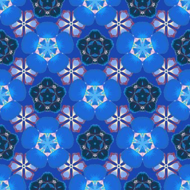 İslami vektör tasarımı Tekstil baskısı, baskı ya da kumaş için doğu süsü. Mavi ve mor renklerde pürüzsüz desen.