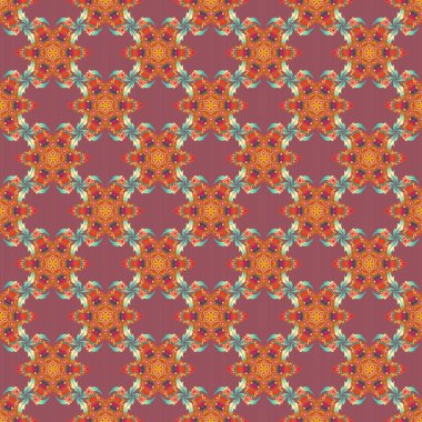 Kusursuz mavi, yeşil ve turuncu kar taneleri ve noktalar. Mavi, yeşil ve turuncu renkli vektör tasarımı.