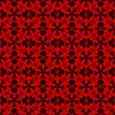 Vektör kesme kağıt dantel dokusu, siyah ve kırmızı tül, girdap gibi düz desen.