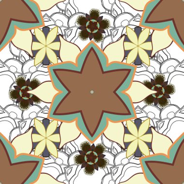 Baskı için yeşil, kahverengi ve mavi pürüzsüz desen. Soyut vektör dinamiği dalgalı yüzey, hareket yanılsaması, eğrilik.