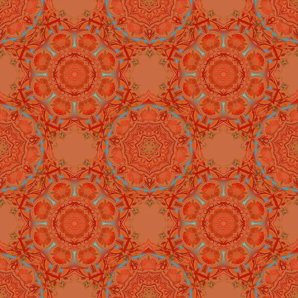 Orange Rot Und Blau Nahtloser Vektorhintergrund Grafisch Modernes Muster Abstraktes — Stockvektor