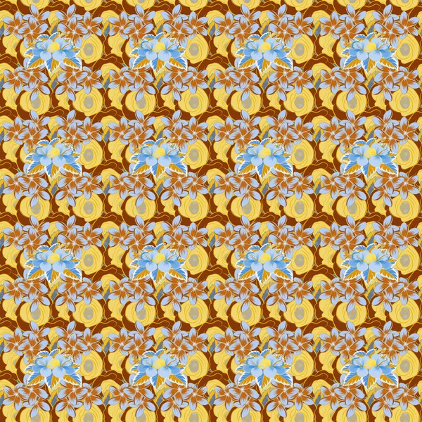 Chemise Hawaïenne Aloha Vecteur Motif Sans Couture Hibiscus Gris Orange — Image vectorielle