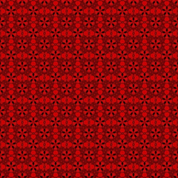 Červeně Černě Ikat Damask Bezešvé Vzor Pozadí Dlaždice Vektorová Ilustrace — Stockový vektor