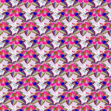 Motley pürüzsüz desen. Vektör soyut çiçek arkaplanı. Kahverengi ve sarı küçük çiçekli güzel çiçek deseni.