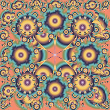 Parlayan ışıklarla bej, gri ve mavi parıltılı süsler. Dekoratif malzeme veya tebrik kartları için kusursuz desen.