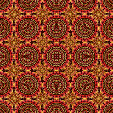 Siyah arka planda süslemeli sınır. Vektörsüz damaske deseni, klasik duvar kağıdı, arkaplan.