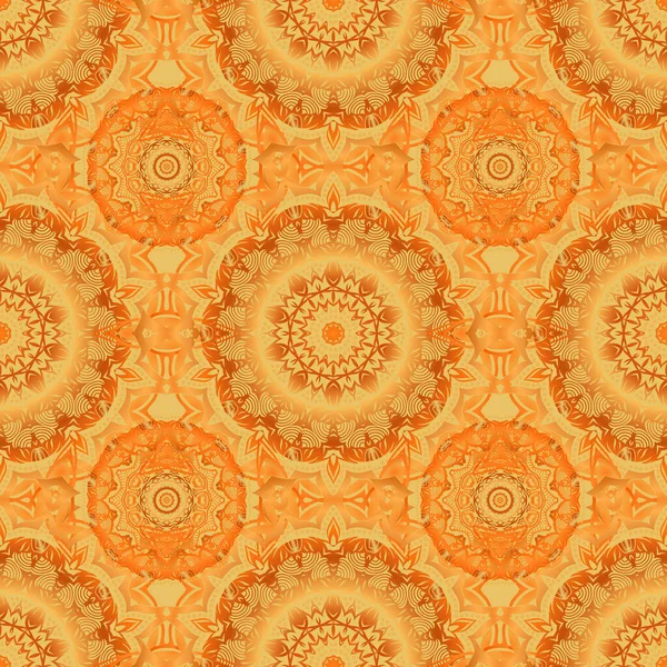 Fond Sans Couture Style Grunge Papier Peint Damassé Paisley Jaune — Image vectorielle