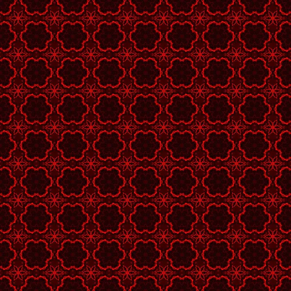 Patrón Fondo Floral Sin Costuras Damasco Colores Rojo Negro Ilustración — Vector de stock