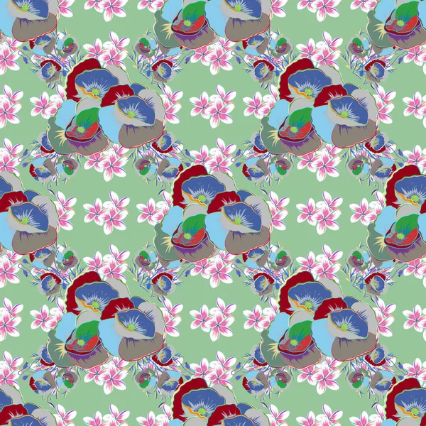 Patrón Gráfico Moderno Lindo Fondo Raster Patrón Floral Abstracto Transparente — Vector de stock