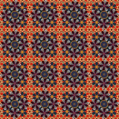 Dijital vektör illüstrasyon, doğal elementler, modası geçmiş tarzda. Çiçek kompozisyonu ve klasik tarzda renkli baskılar. Kusursuz güzel çiçekli arkaplan.