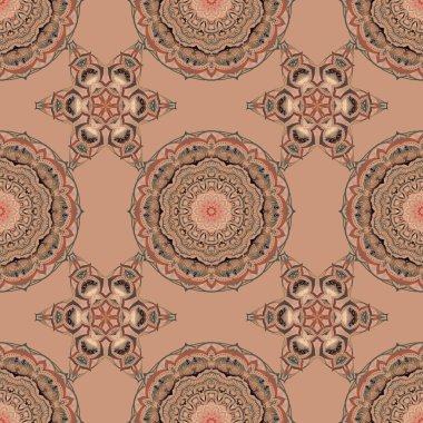 Modern soyut tasarım posteri, kapak, bej, turuncu ve kahverengi renkli kart tasarımı. Son moda kar taneleri ve elementler onun kartlarını gösteriyor. Retro biçim dokusu, desen ve soyut kış elementleri.