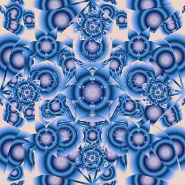 Kesik kağıt dantel dokusu, vektör tül arka plan, mavi ve mor renklerde girintisiz desen. Vektör illüstrasyonu.