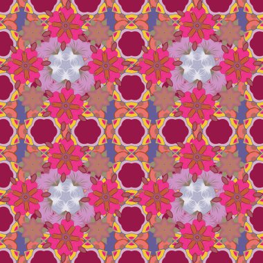 Pembe, mor ve morumsu renklerde pürüzsüz bir desen. Güzel suluboya çiçekler, parlak tablolar ilham verici çiçek desenleri..