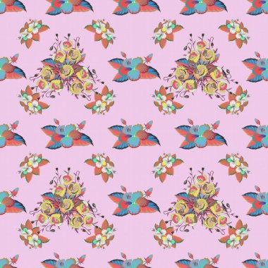 Vektör stilize haşhaş. Denim Çiçek geçmişi. Mavi ve pembe gelincik çiçekli kot pantolon. Denim pürüzsüz desen. Mavi kot kumaş..