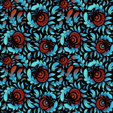 Düğün törenleri, yıldönümleri, partiler, etkinlikler için zarif, karmaşık dekore edilmiş. Vektör kırmızı, mavi ve gri ipek dantel çiçek süsü.