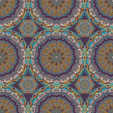 Kusursuz bir geçmişi var. Mor, mavi ve kahverengi renklerde klasik, dikişsiz desen. Zarif vektör damaske duvar kağıdı.