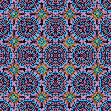 Soyut çiçek süsü, soyut çok renkli dekoratif elementlerin vektörsüz deseni..